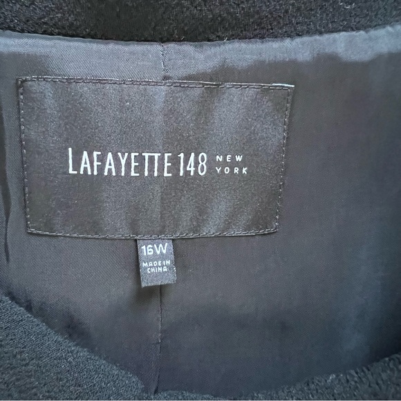 NWT Lafayette 148 100% Virgin Wool Crepe Belted Short Sleeve Shirt Dress sz 16W - Picture 6 of 11